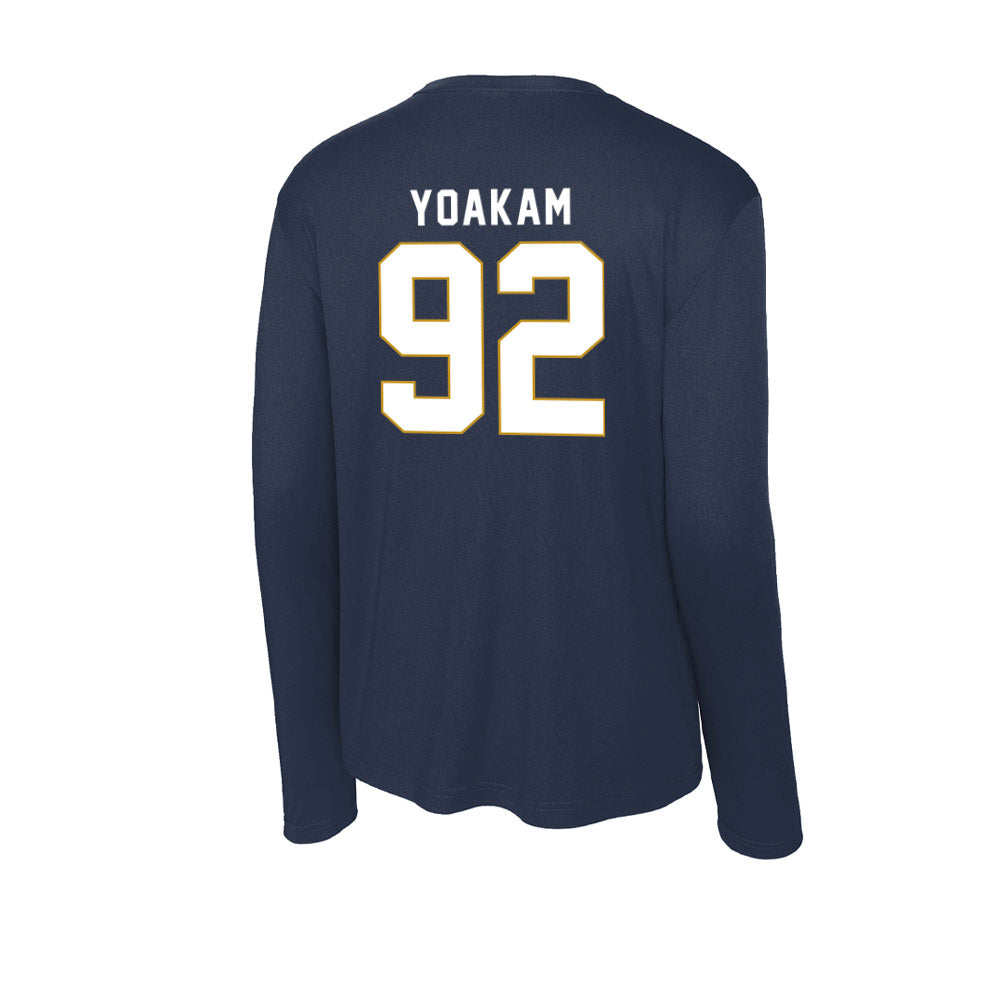 Notre Dame - NCAA Football : Zachary Yoakam - Activewear Long Sleeve T-Shirt-1