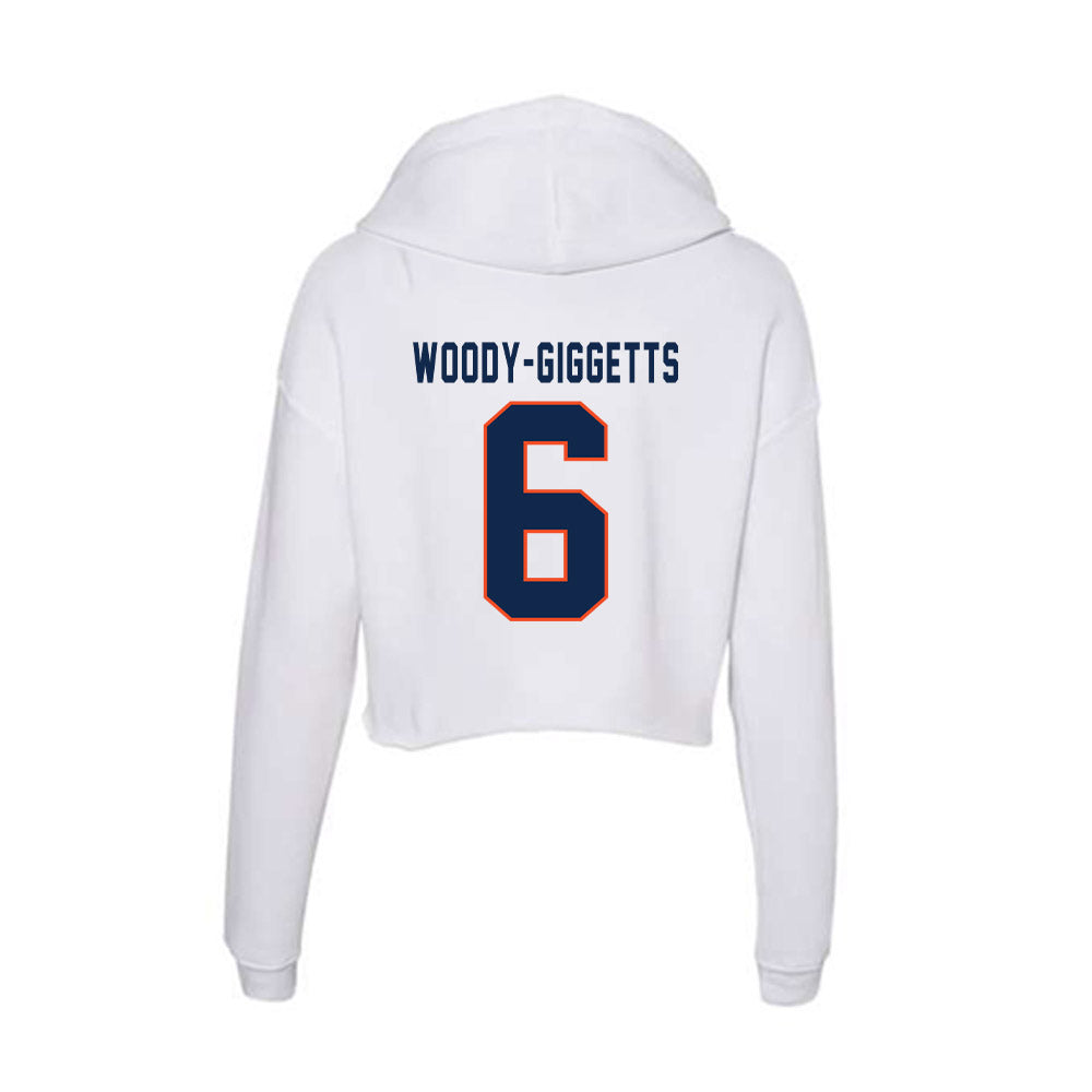 Virginia - NCAA Softball : Kamyria Woody-Giggetts - Women's Crop Fleece Hooded Sweatshirt-1