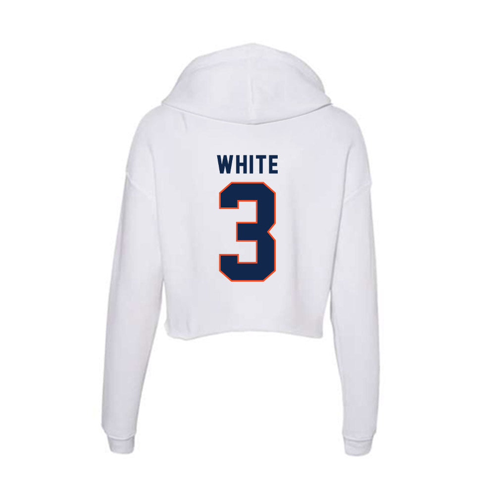 Virginia - NCAA Women's Basketball : Gabrielle White - Women's Crop Fleece Hoodie-1