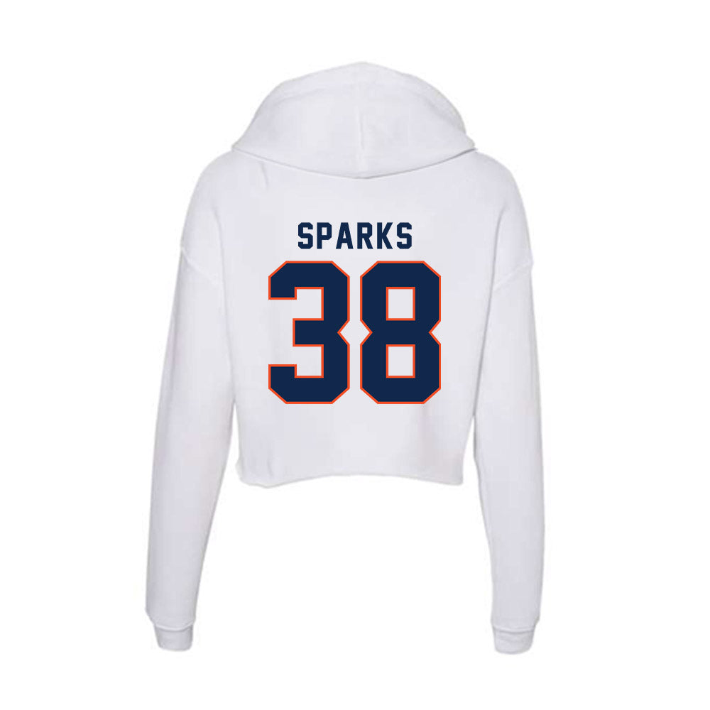 Virginia - NCAA Football : Daniel Sparks - Women's Crop Fleece Hooded Sweatshirt-1