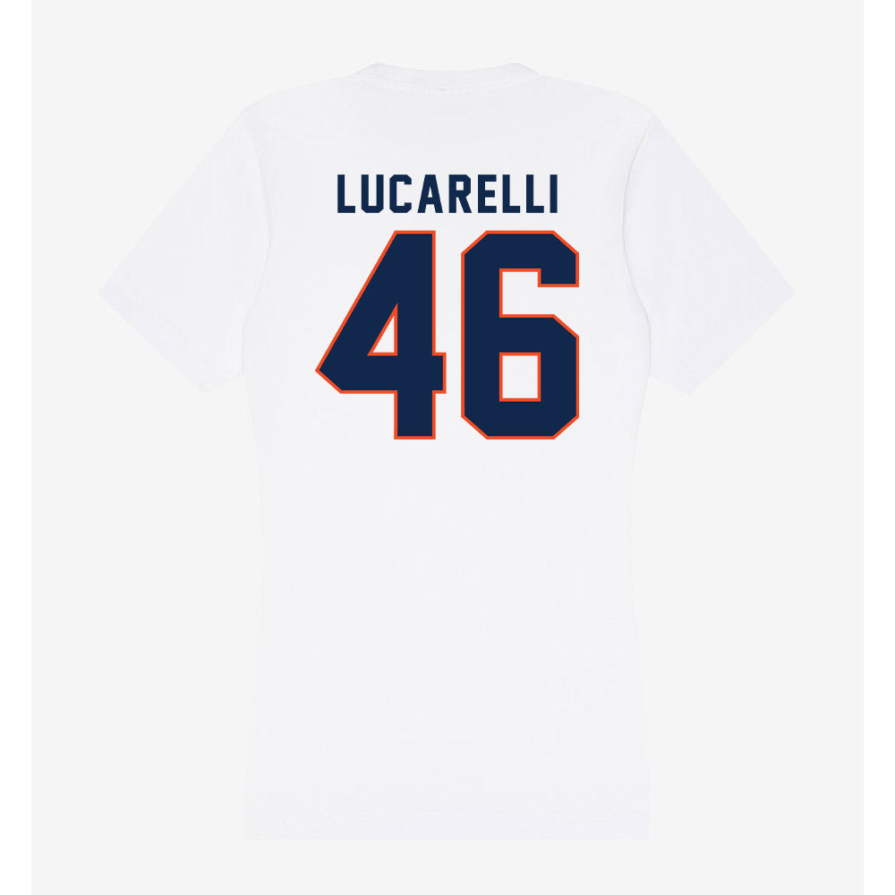 Virginia - NCAA Baseball : Christian Lucarelli - Women's V-Neck T-Shirt-1