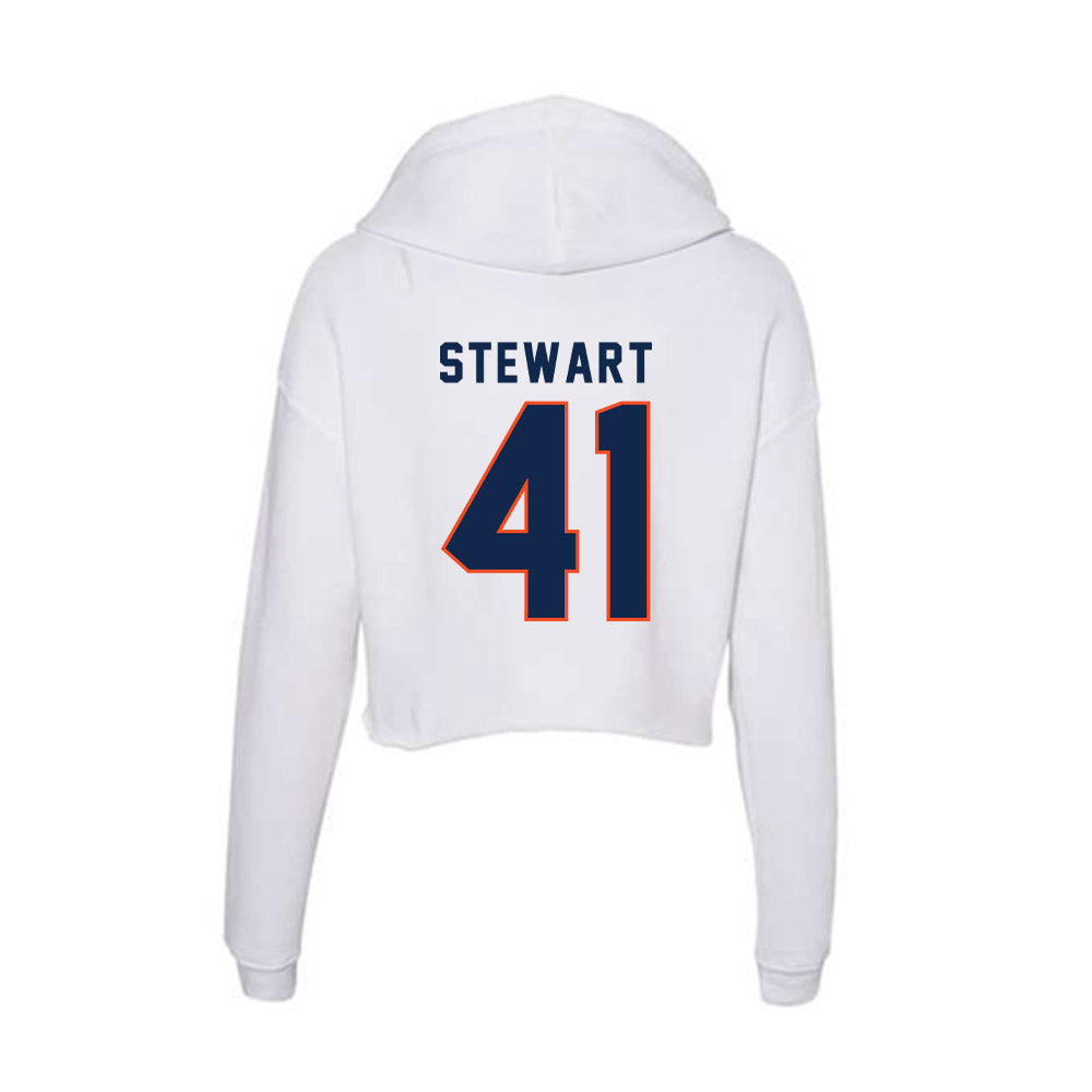 Virginia - NCAA Baseball : Thomas Stewart - Women's Crop Fleece Hoodie-1