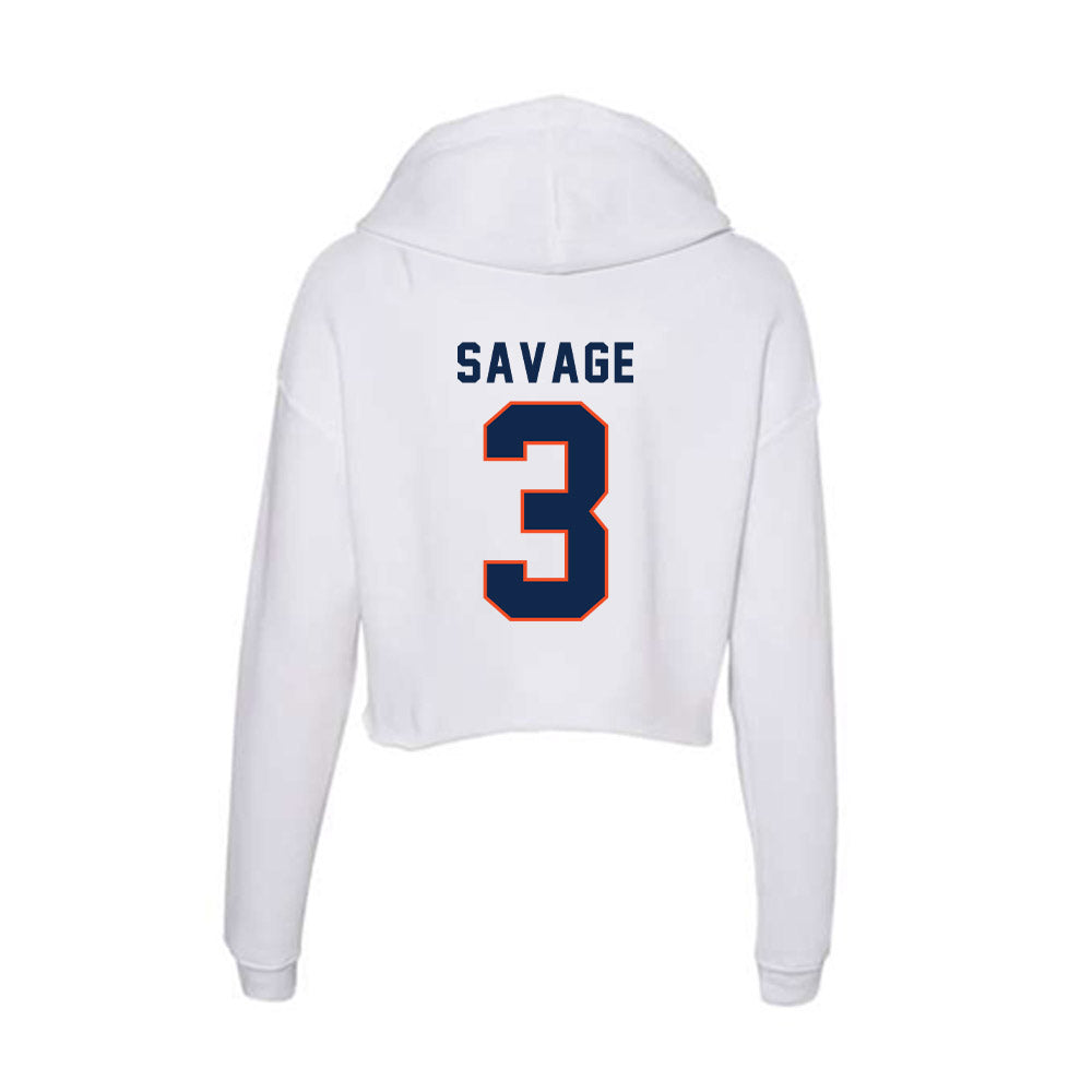 Virginia - NCAA Women's Field Hockey : Riley Savage - Women's Crop Fleece Hoodie-1