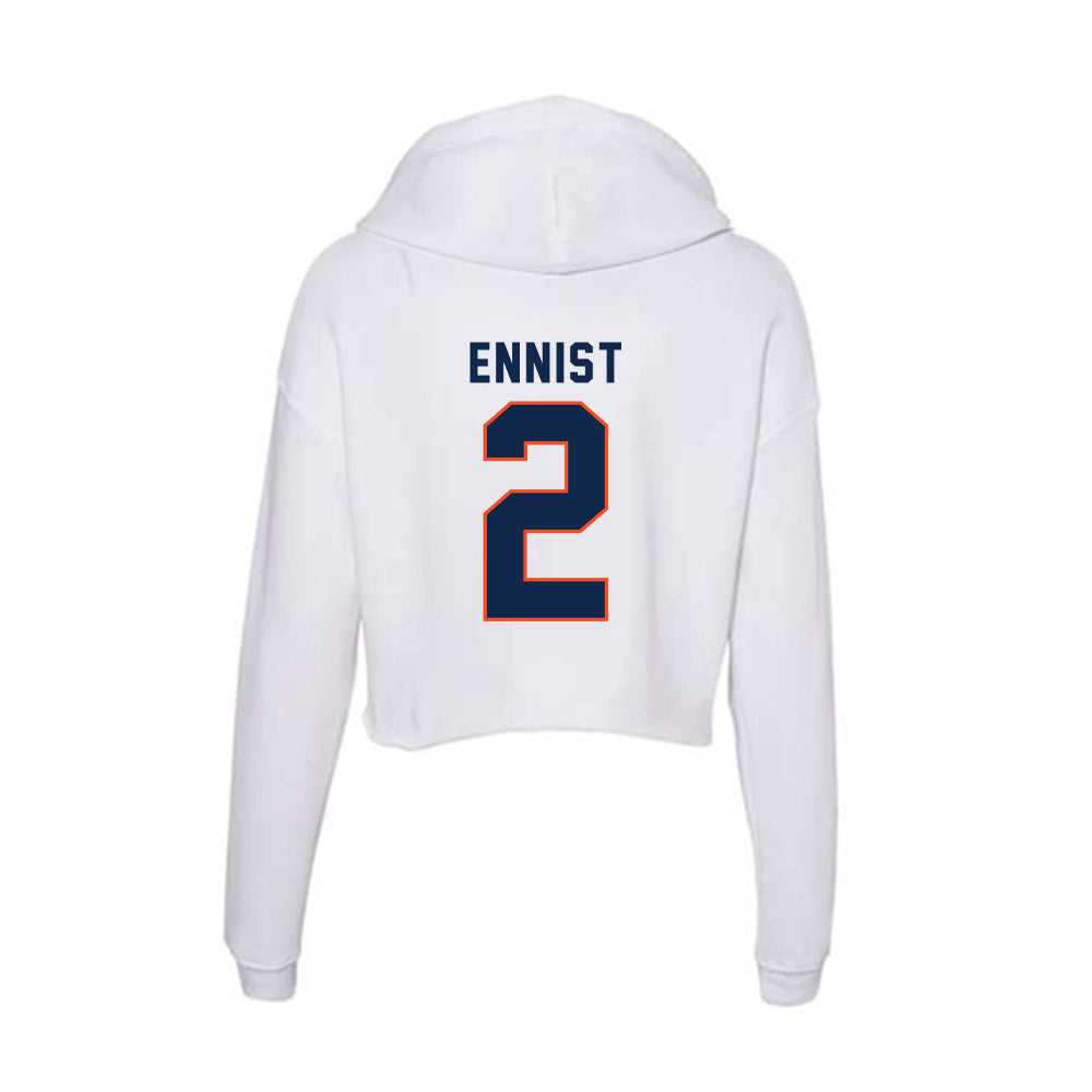 Virginia - NCAA Women's Volleyball : Reagan Ennist - Women's Crop Fleece Hoodie-1