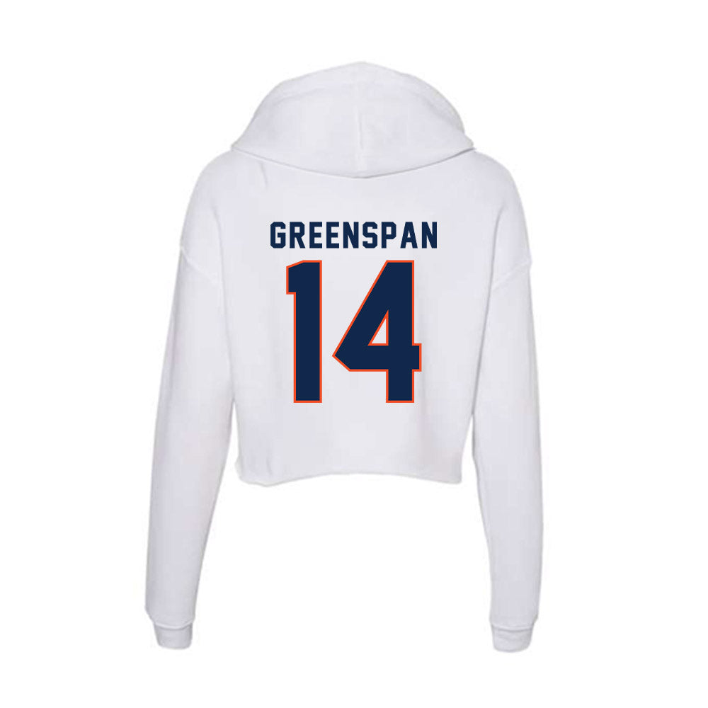 Virginia - NCAA Men's Lacrosse : Andrew Greenspan - Women's Crop Fleece Hoodie-1