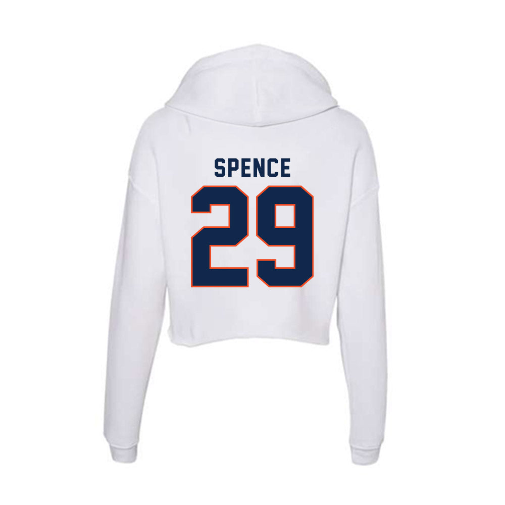 Virginia - NCAA Football : Chris Spence - Women's Crop Fleece Hoodie-1