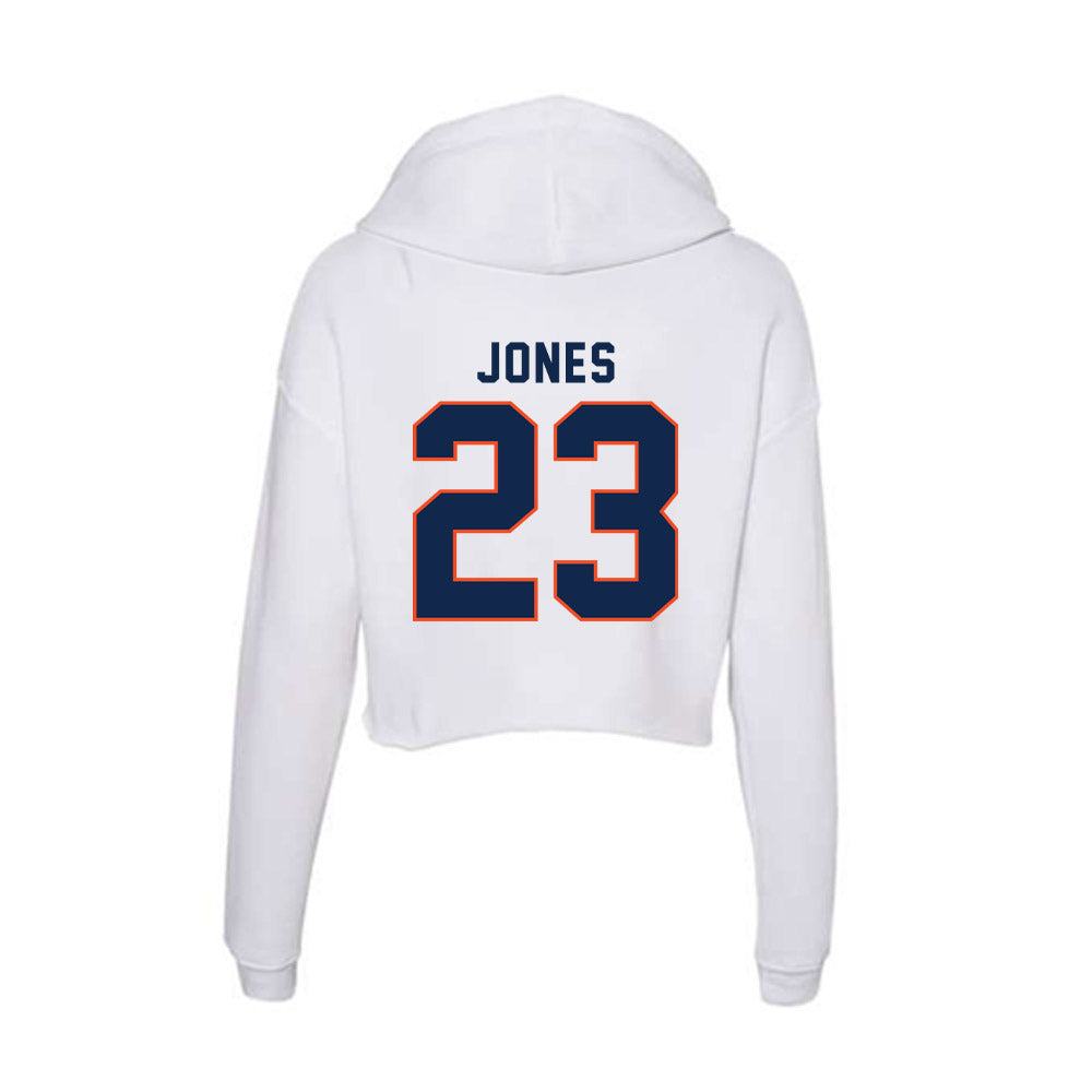 Virginia - NCAA Football : Jaylen Jones - Women's Crop Fleece Hoodie-1