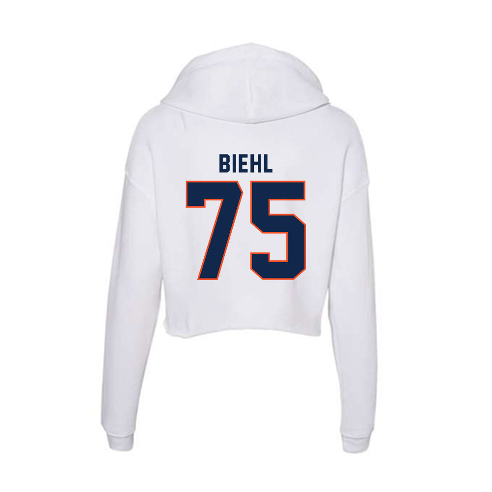 Virginia - NCAA Football : Dylan Biehl - Women's Crop Fleece Hoodie-1