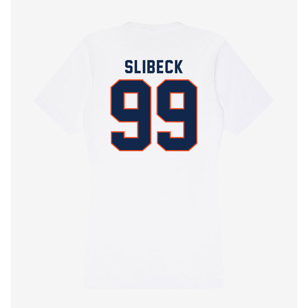 Virginia - NCAA Football : Elijah Slibeck - Women's V-Neck T-Shirt-1