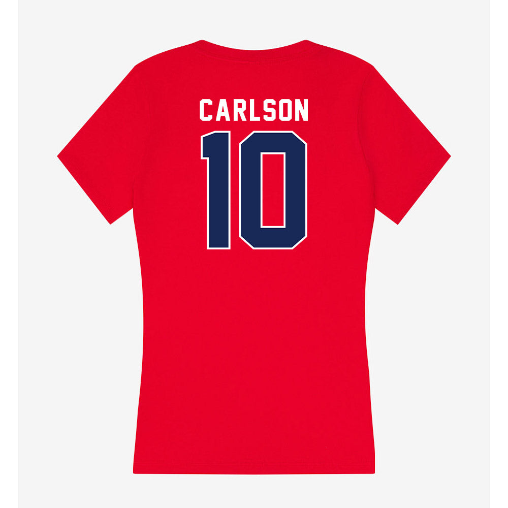 Arizona - NCAA Women's Volleyball : Britt Carlson - Women's V-Neck T-Shirt-1