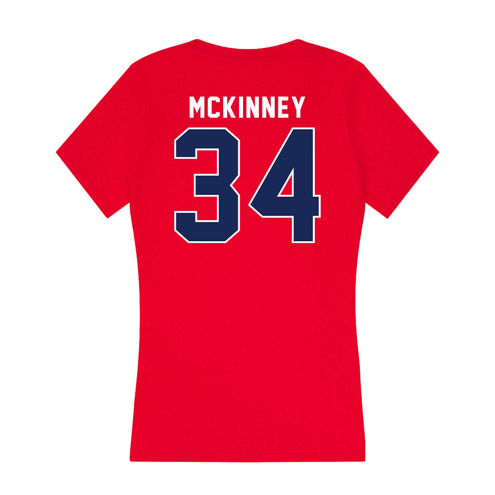Arizona - NCAA Baseball : Collin McKinney - Women's V-Neck T-Shirt-1