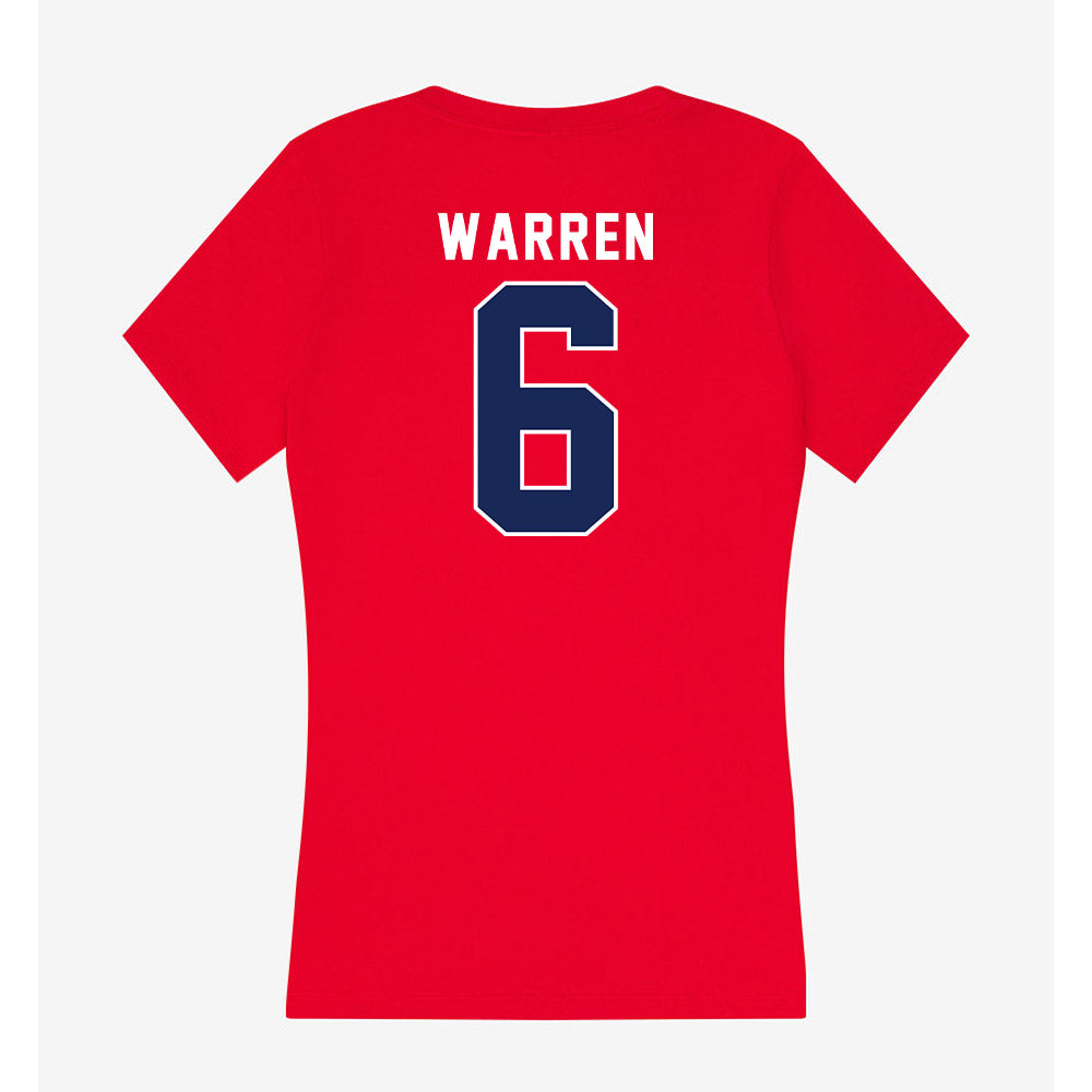 Arizona - NCAA Football : Cornelius Warren - Women's V-Neck T-Shirt-1