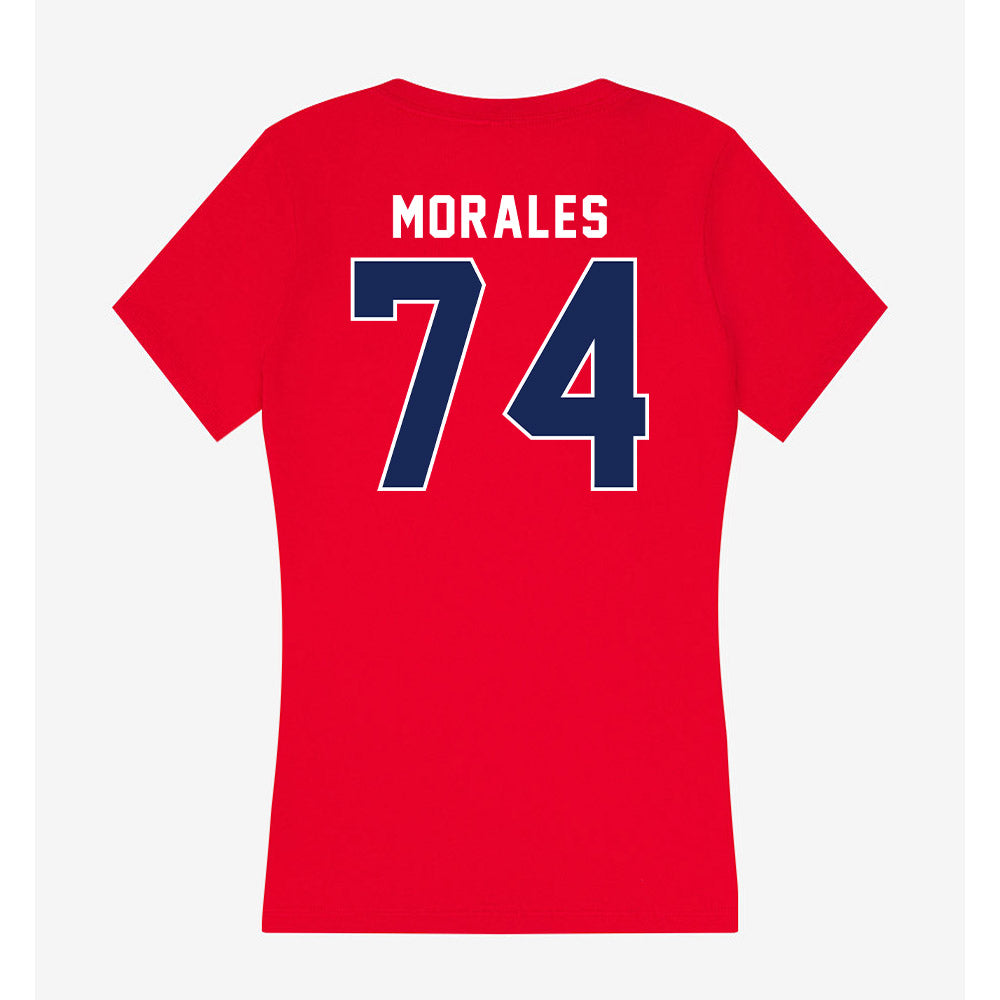 Arizona - NCAA Football : Justin Morales - Women's V-Neck T-Shirt-1