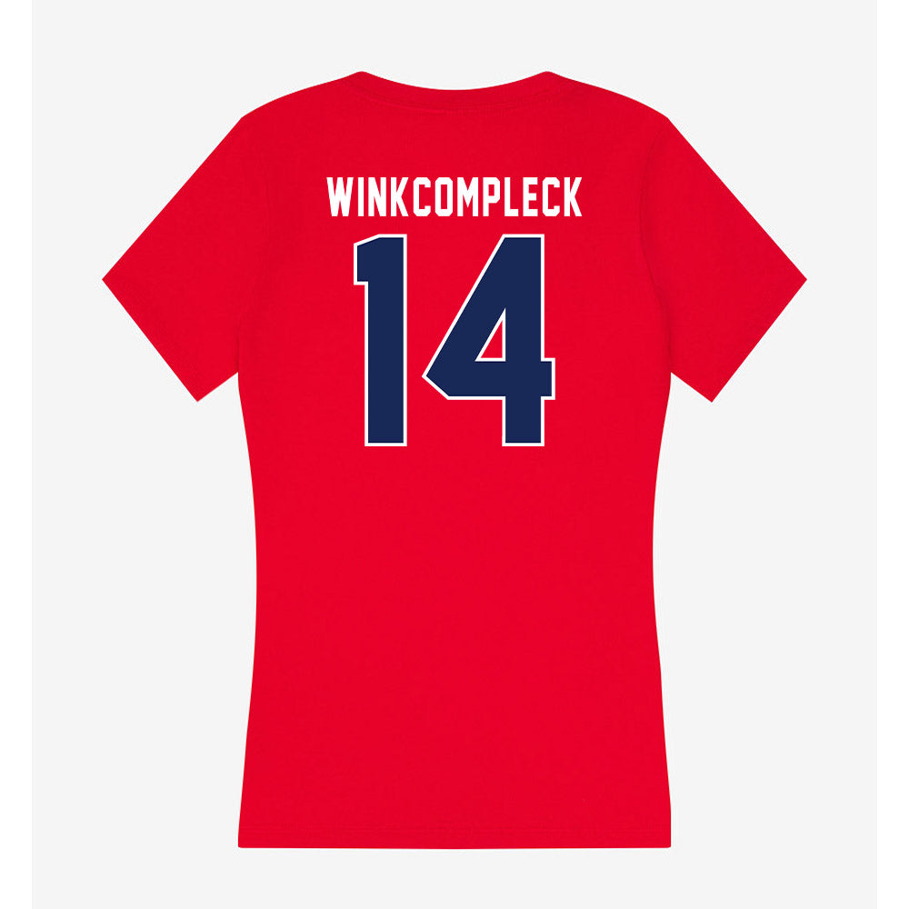 Arizona - NCAA Beach Volleyball : Reece Winkcompleck - Women's V-Neck T-Shirt-1