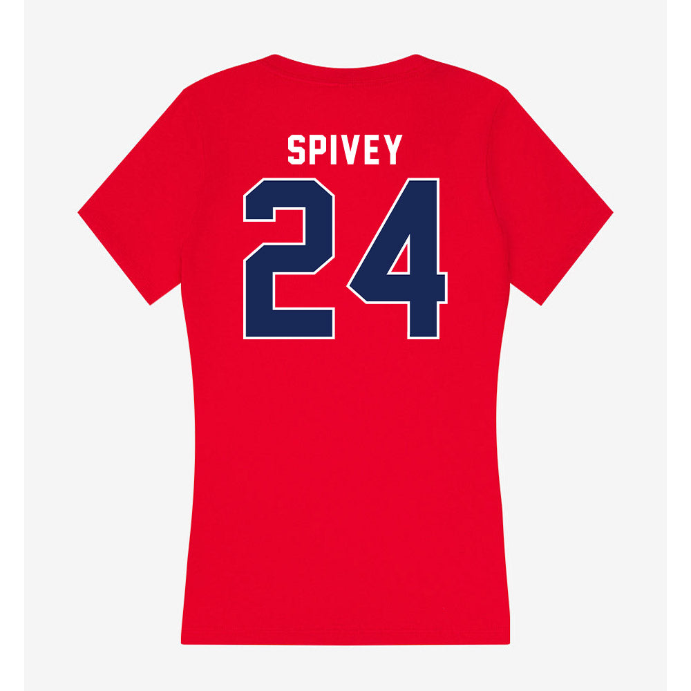 Arizona - NCAA Football : Kingston Spivey - Women's V-Neck T-Shirt-1