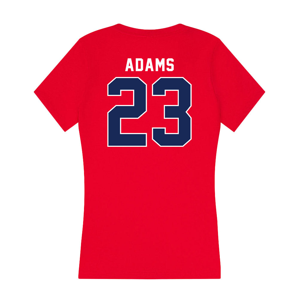 Arizona - NCAA Baseball : TJ Adams - Women's V-Neck T-Shirt-1