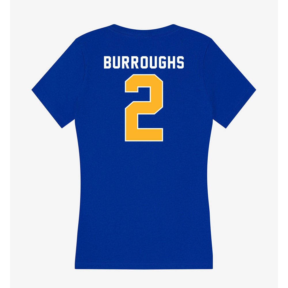 Pittsburgh - NCAA Baseball : Keeton Burroughs - Women's V-Neck T-Shirt-1