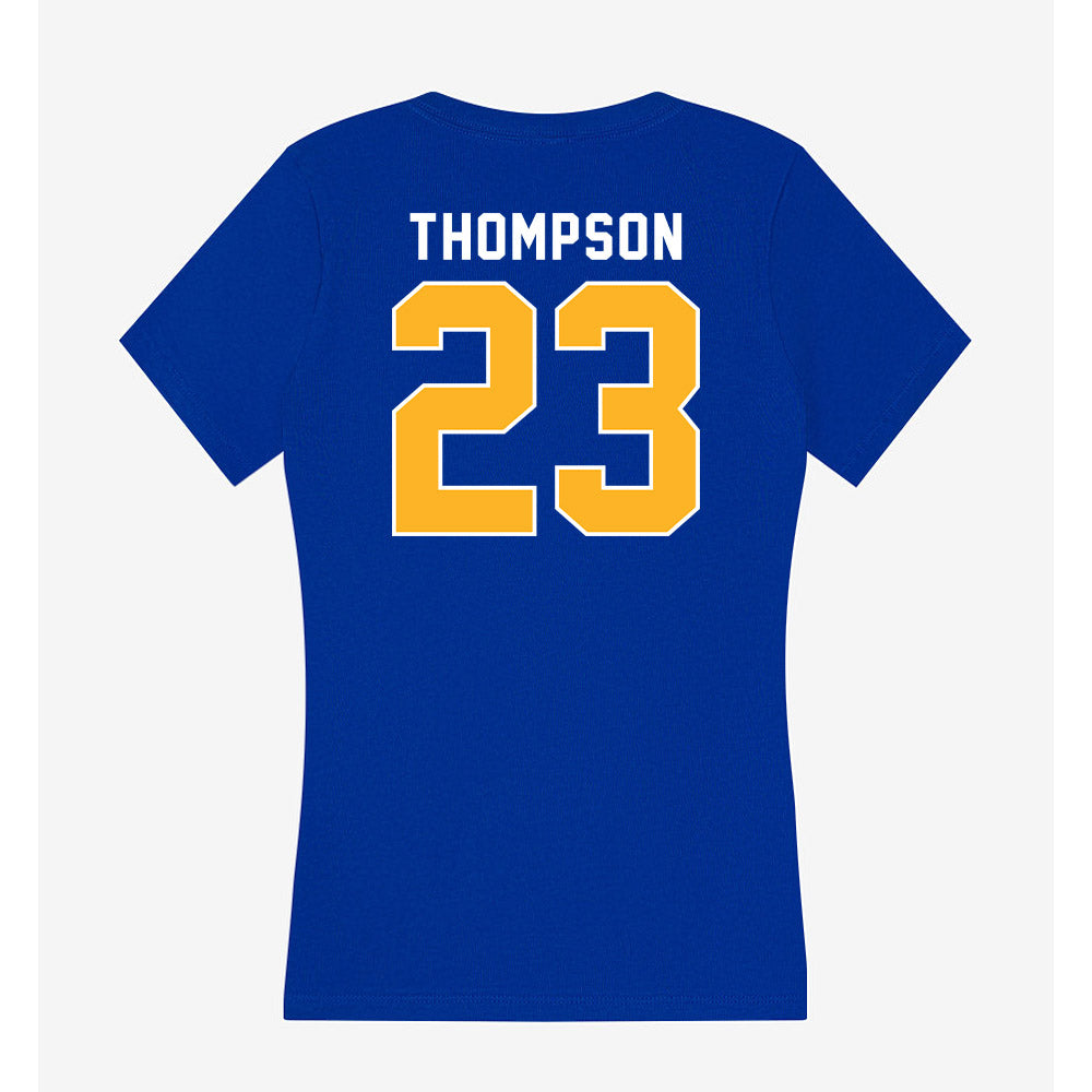 Pittsburgh - NCAA Football : Kanye Thompson - Women's V-Neck T-Shirt-1