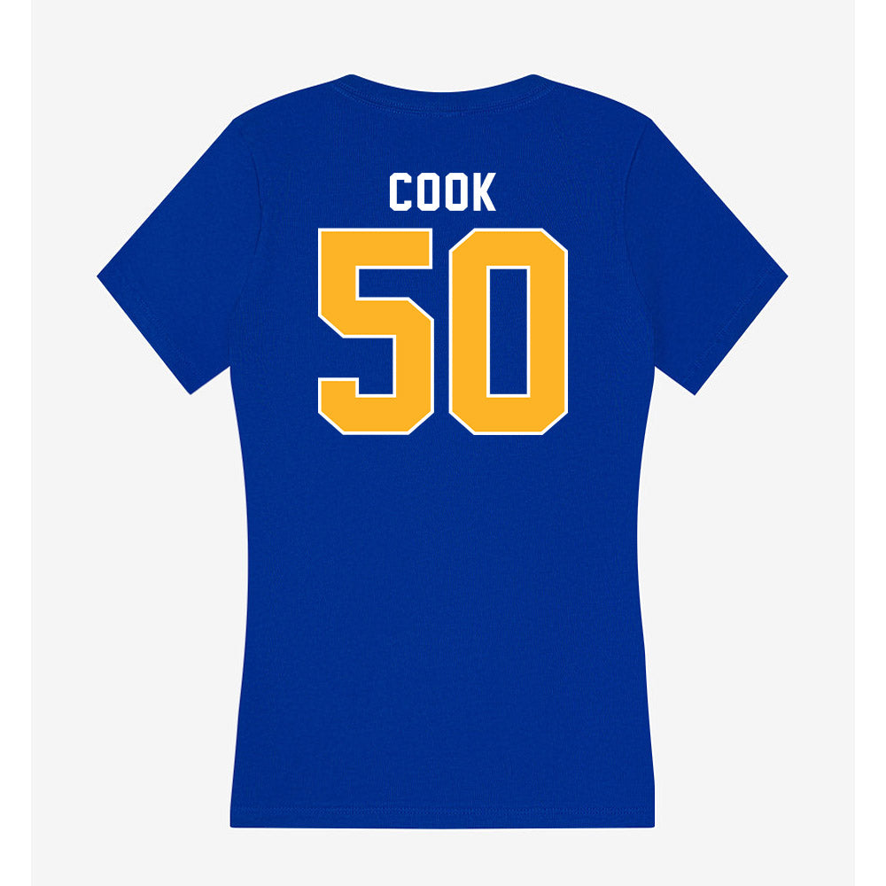 Pittsburgh - NCAA Football : Denim Cook - Women's V-Neck T-Shirt-1