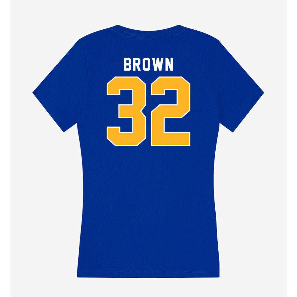 Pittsburgh - NCAA Football : Truitt Brown - Women's V-Neck T-Shirt-1