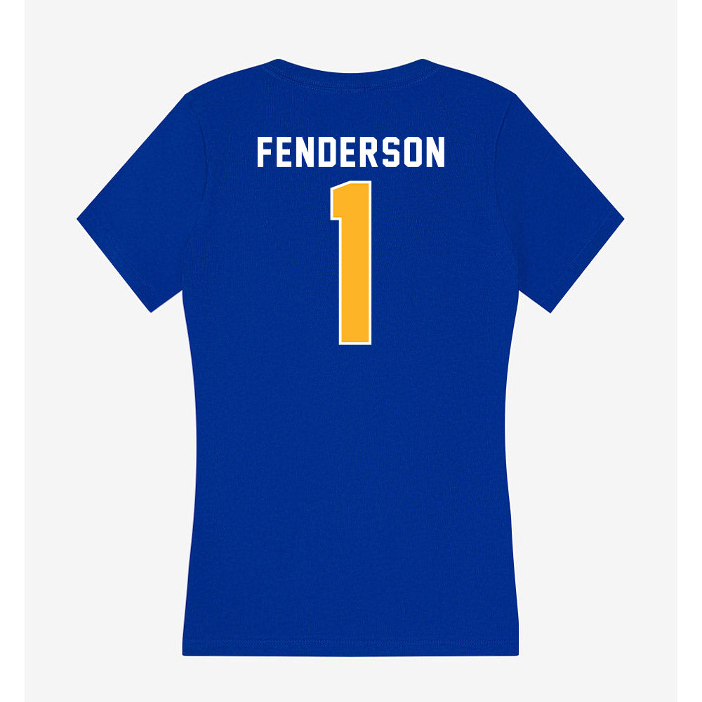 Pittsburgh - NCAA Baseball : Trey Fenderson - Women's V-Neck T-Shirt-1