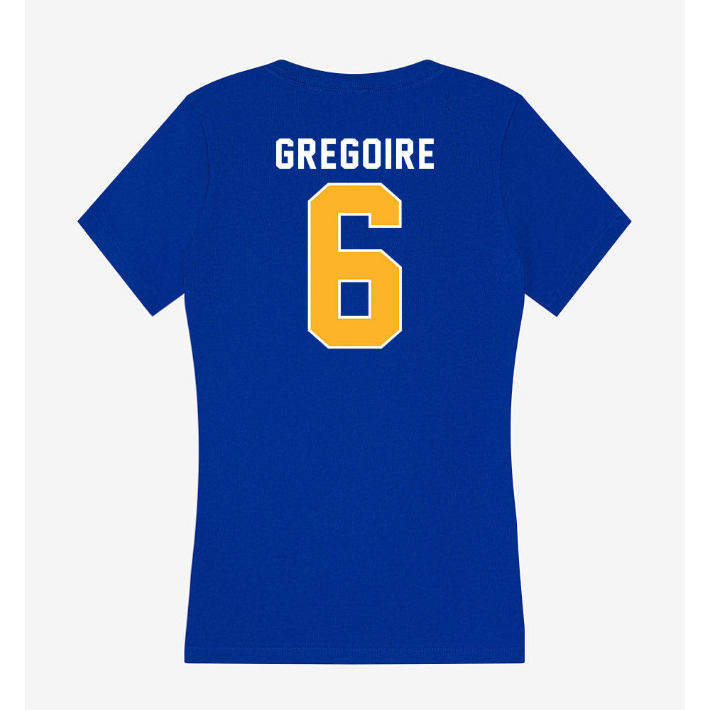 Pittsburgh - NCAA Women's Volleyball : Sophia Gregoire - Women's V-Neck T-Shirt-1