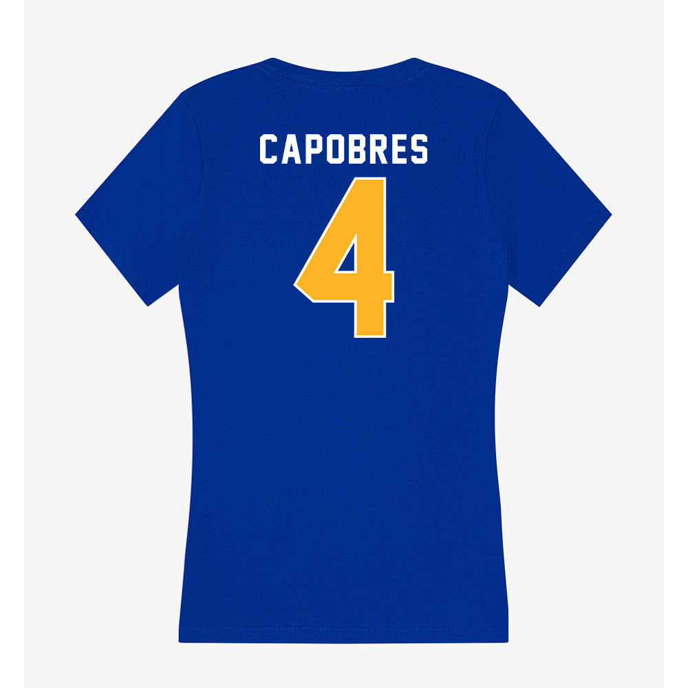 Pittsburgh - NCAA Women's Lacrosse : Anna Capobres - Women's V-Neck T-Shirt-1