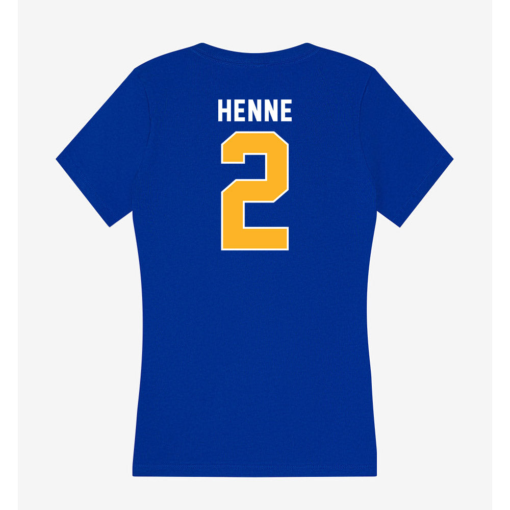 Pittsburgh - NCAA Softball : Calle Henne - Women's V-Neck T-Shirt-1