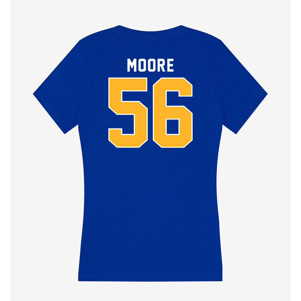 Pittsburgh - NCAA Football : Jaeden Moore - Women's V-Neck T-Shirt-1