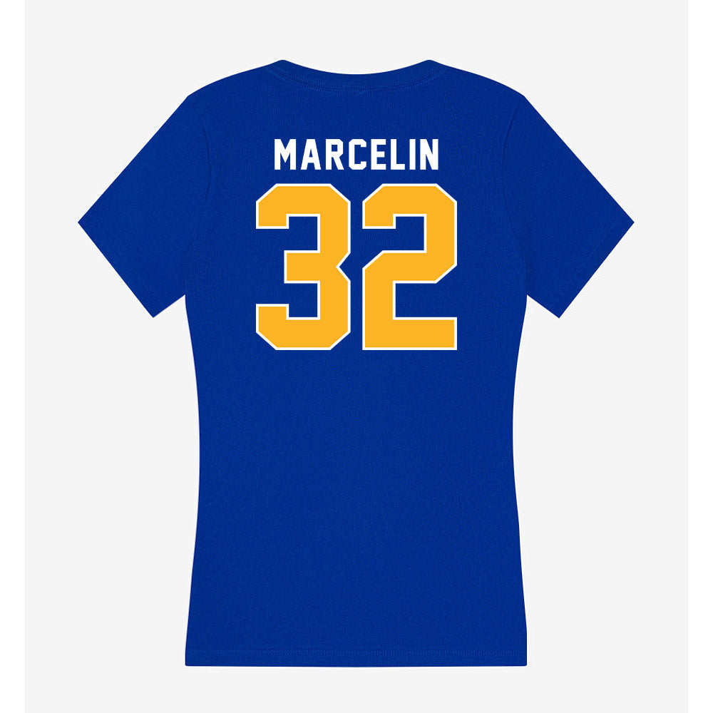 Pittsburgh - NCAA Football : Jeremiah Marcelin - Women's V-Neck T-Shirt-1