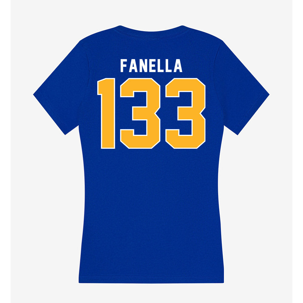 Pittsburgh - NCAA Wrestling : Nico Fanella - Women's V-Neck T-Shirt-1