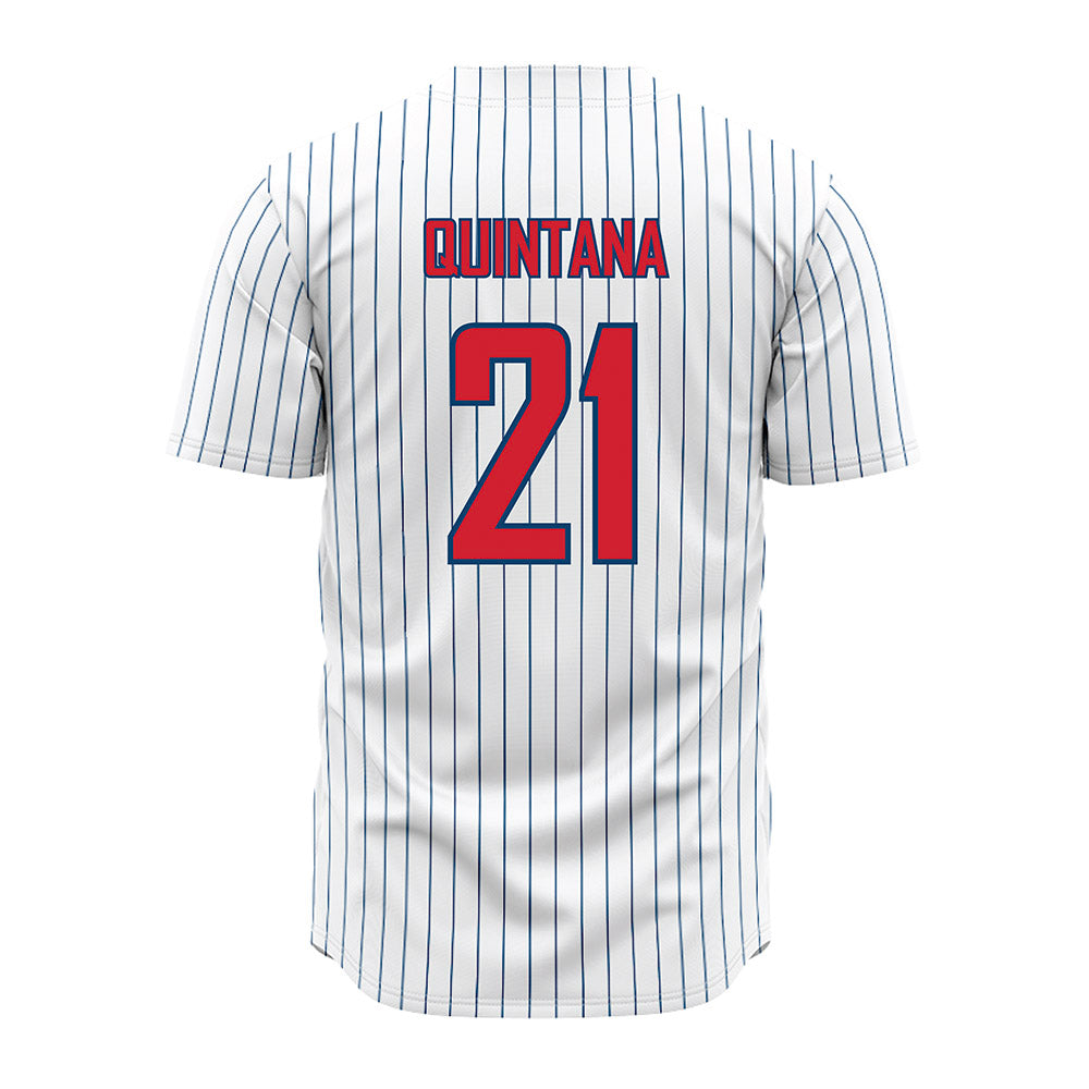 Radford - NCAA Baseball : Daniel Quintana - Pinstripe Jersey-1