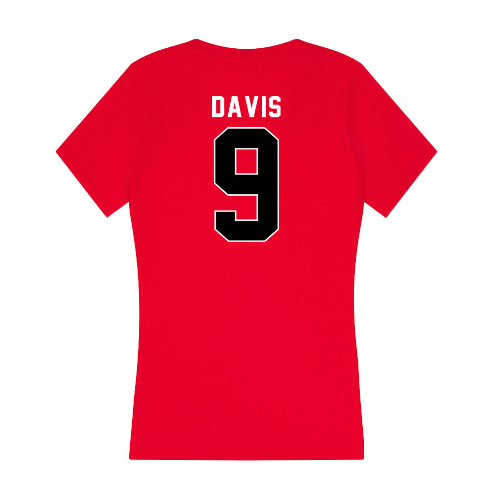 Utah - NCAA Football : Elijah Davis - Women's V-Neck T-Shirt-1