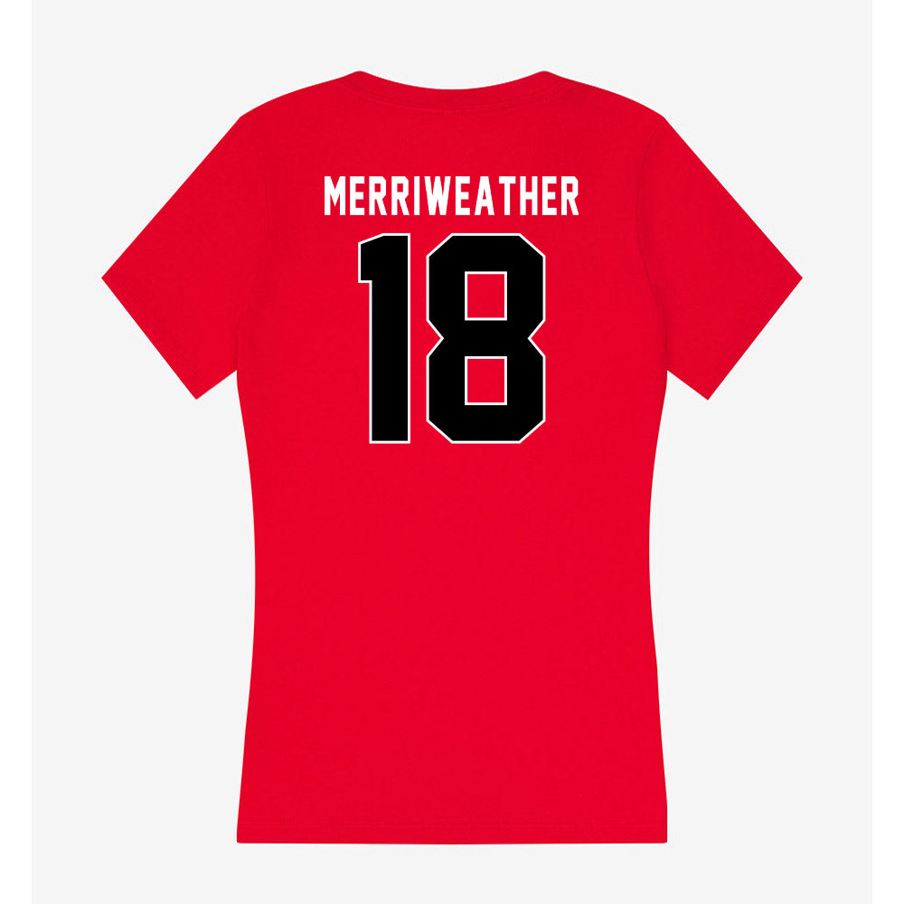 Utah - NCAA Football : Tobias Merriweather - Women's V-Neck T-Shirt-1