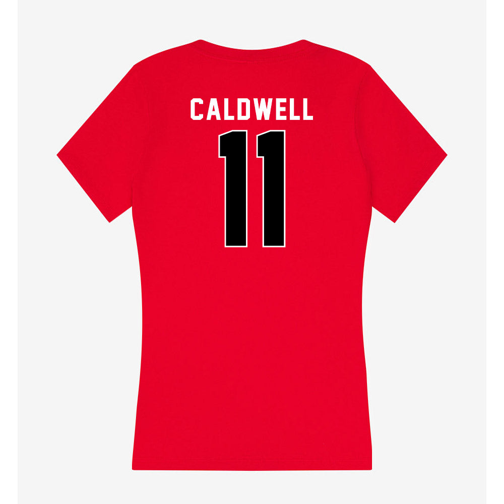 Utah - NCAA Football : Rock Caldwell - Women's V-Neck T-Shirt-1