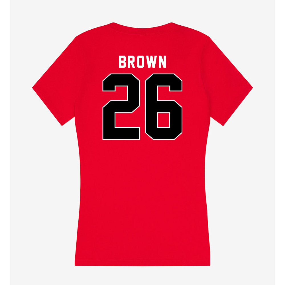 Utah - NCAA Football : Nicholas "Nick" Brown - Women's V-Neck T-Shirt-1