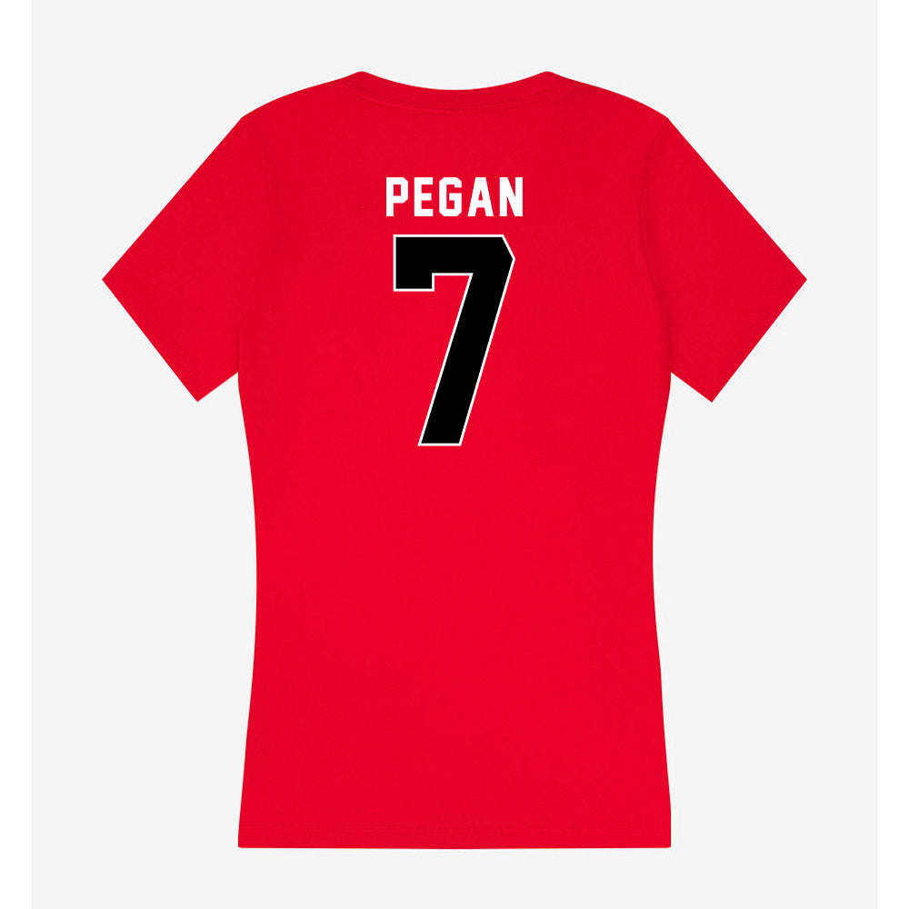 Utah - NCAA Football : Braden Pegan - Women's V-Neck T-Shirt-1