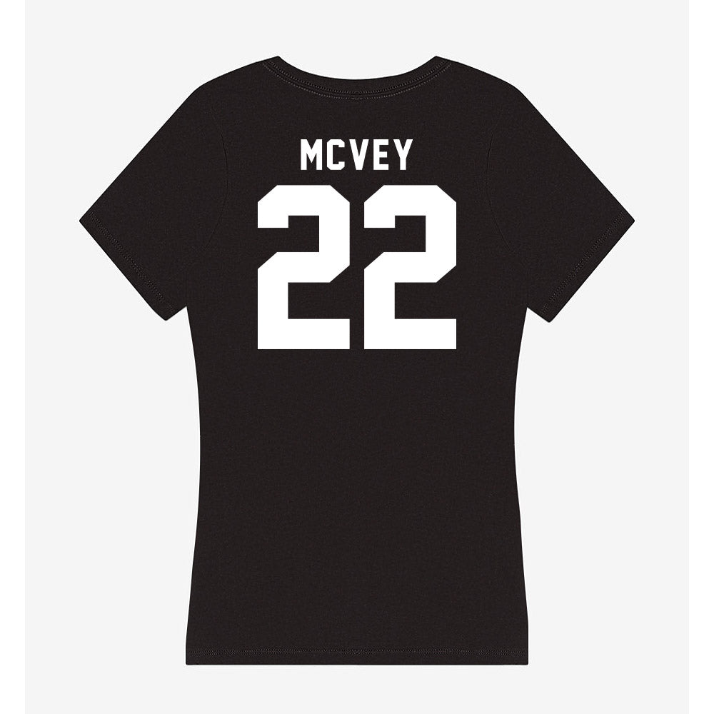 Georgia - NCAA Men's Basketball : Jackson McVey - Women's V-Neck T-Shirt-1