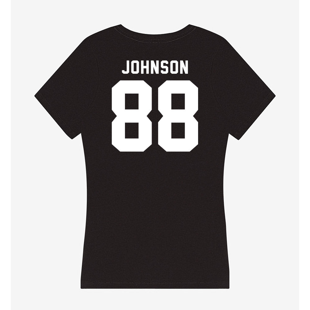 Georgia - NCAA Football : Nasir Johnson - Women's V-Neck T-Shirt-1