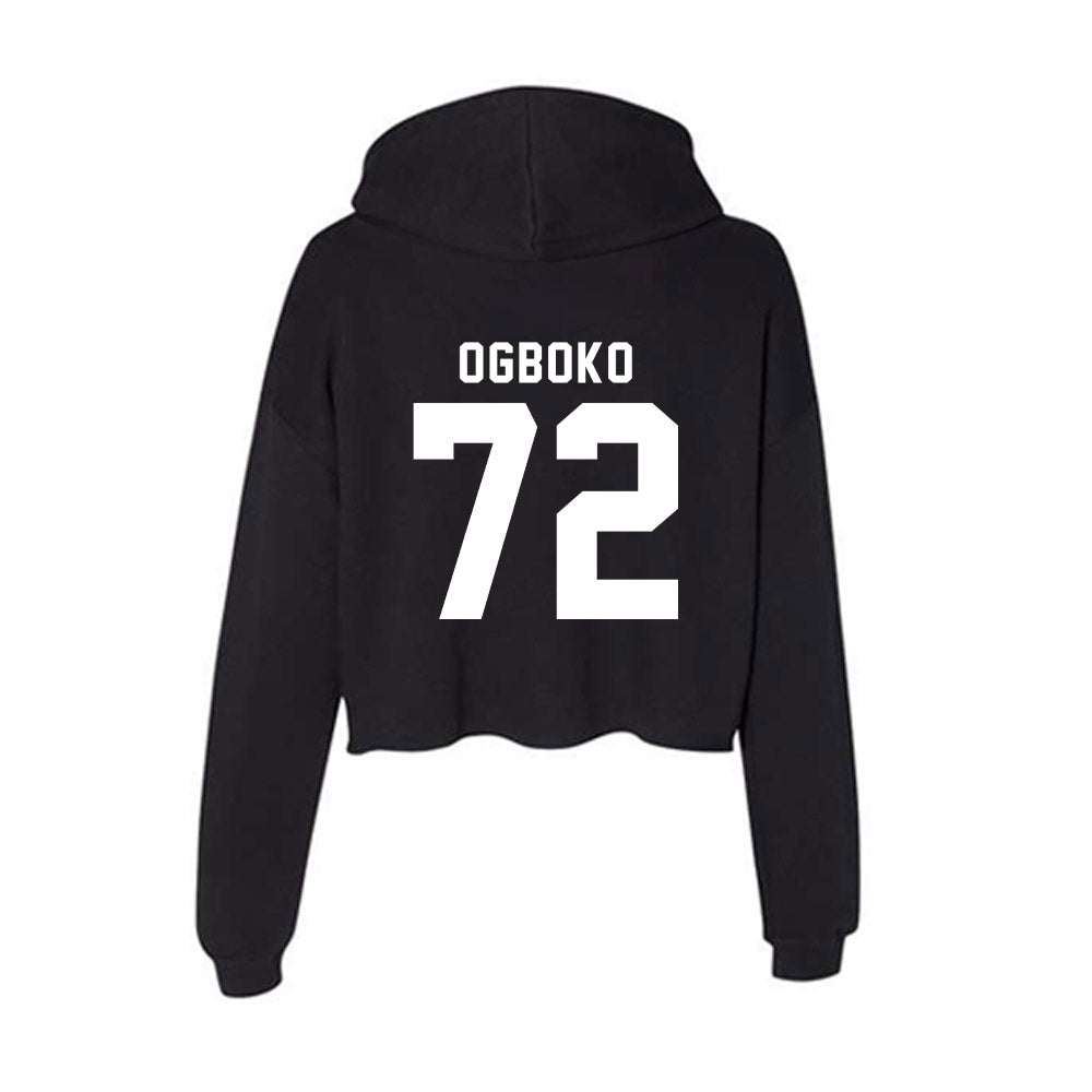 Georgia - NCAA Football : Ekene Ogboko - Women's Crop Fleece Hoodie-1