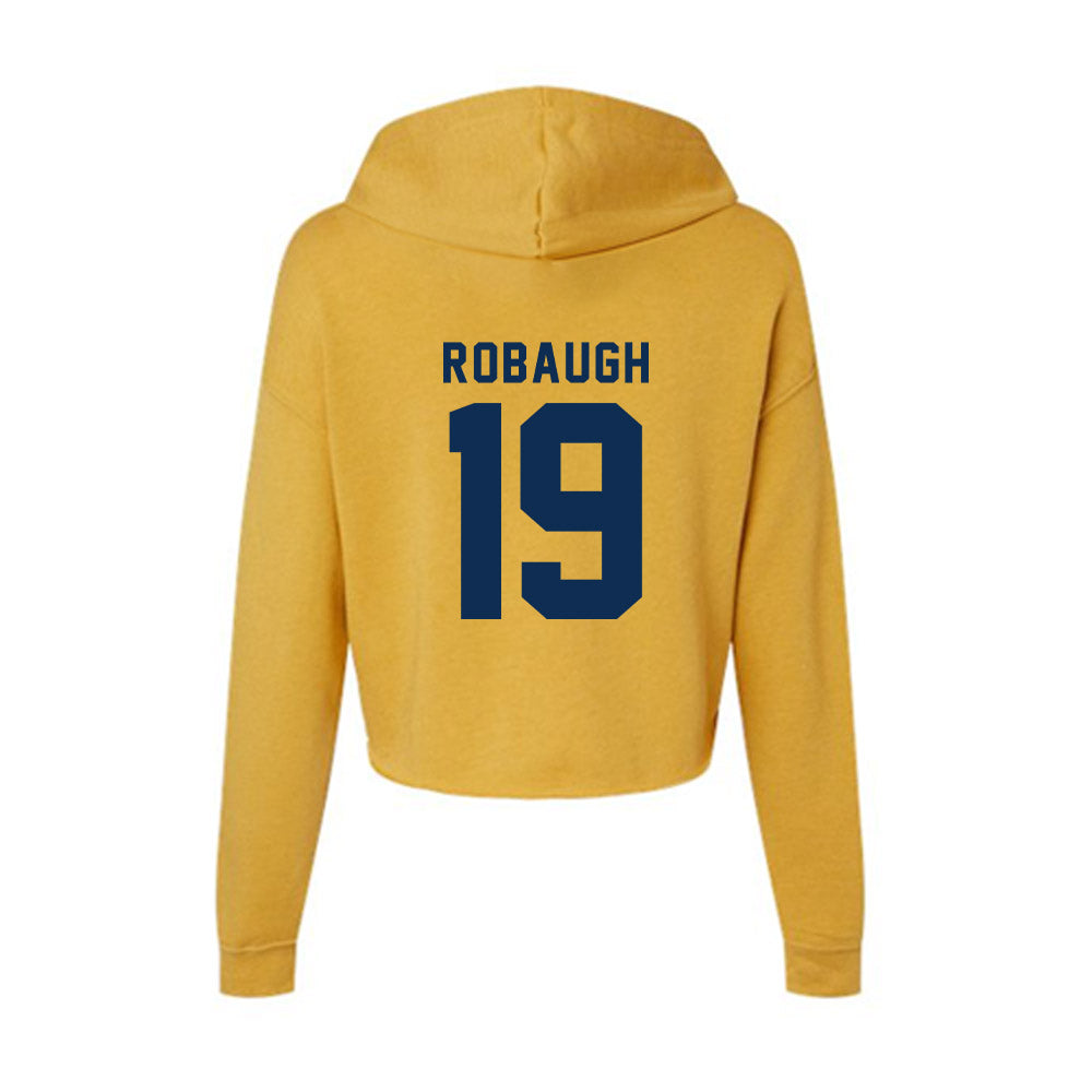 West Virginia - NCAA Baseball : Matthew Robaugh - Women's Crop Fleece Hoodie-1