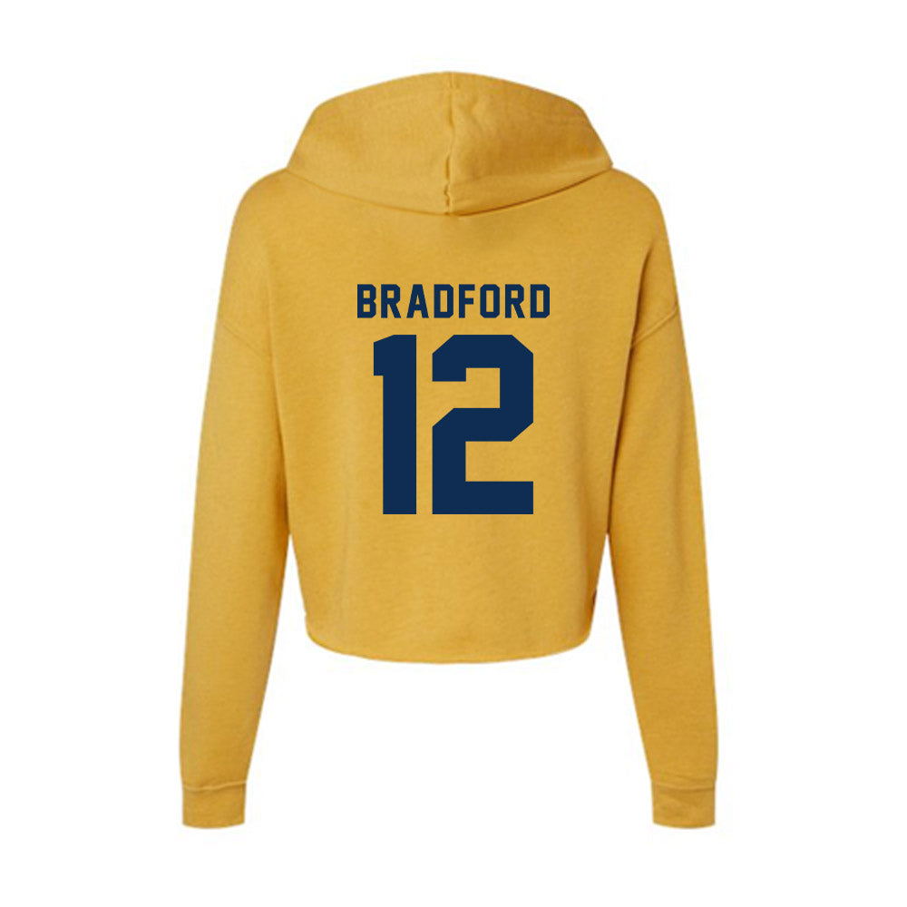 West Virginia - NCAA Football : Jacob Bradford - Women's Crop Fleece Hooded Sweatshirt-1
