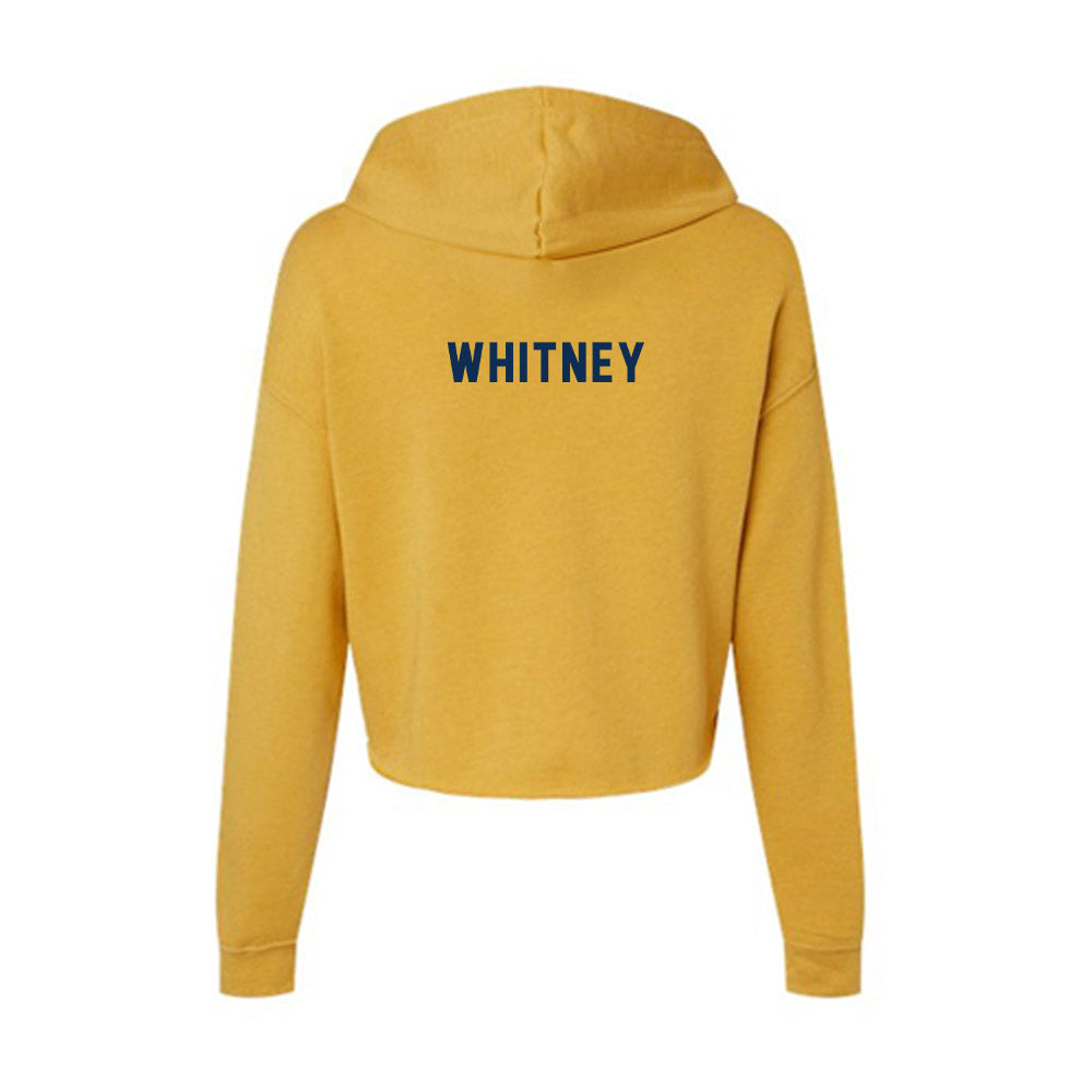 West Virginia - NCAA Baseball : Zakariya Whitney - Women's Crop Fleece Hooded Sweatshirt-1