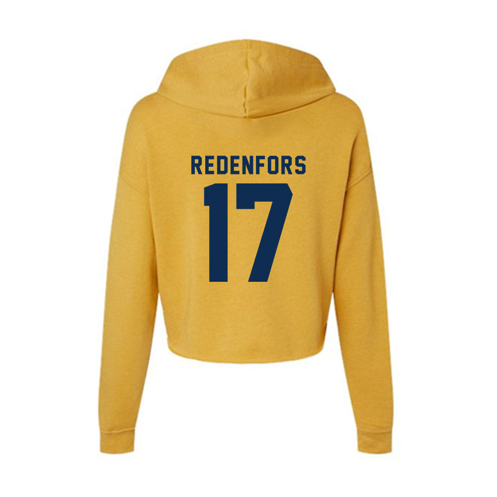 West Virginia - NCAA Men's Soccer : Jacob Redenfors - Women's Crop Fleece Hoodie-1