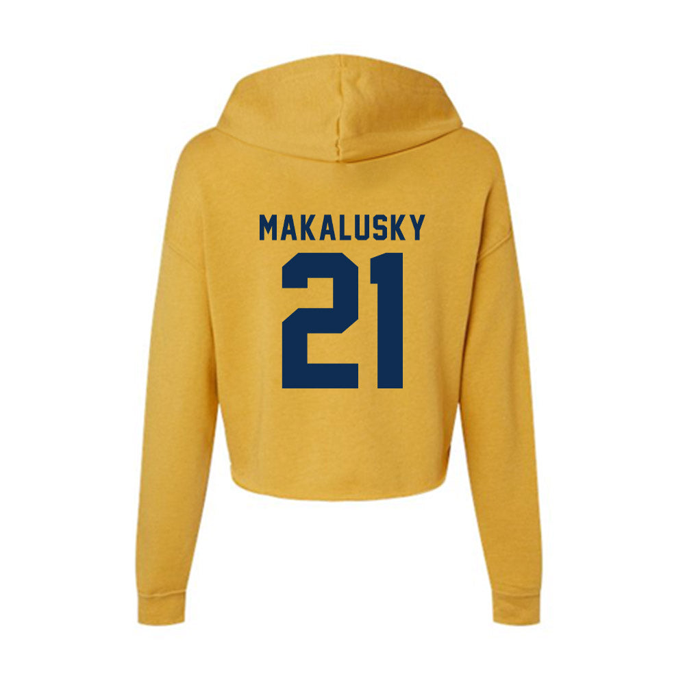 West Virginia - NCAA Women's Basketball : Riley Makalusky - Women's Crop Fleece Hoodie-1