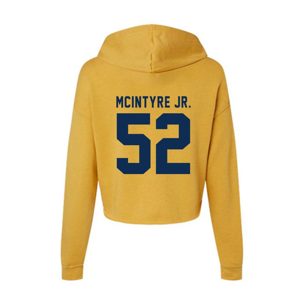 West Virginia - NCAA Football : Corey McIntyre Jr. - Women's Crop Fleece Hoodie-1
