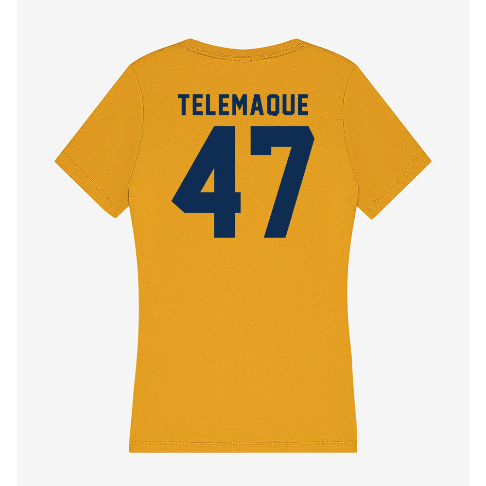 West Virginia - NCAA Football : Wilnerson Telemaque - Women's V-Neck T-Shirt-1