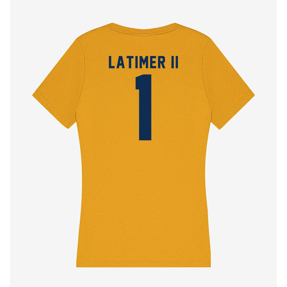 West Virginia - NCAA Football : Geimere Latimer II - Women's V-Neck T-Shirt-1