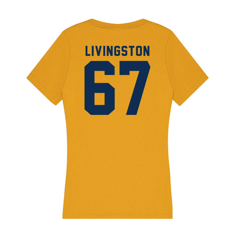 West Virginia - NCAA Football : Landen Livingston - Women's V-Neck T-Shirt-1