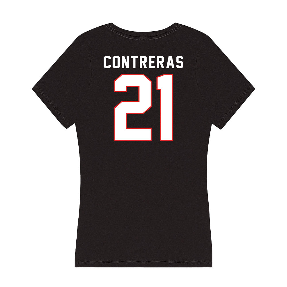 Texas Tech - NCAA Women's Volleyball : Emily Contreras - Women's V-Neck T-Shirt-1